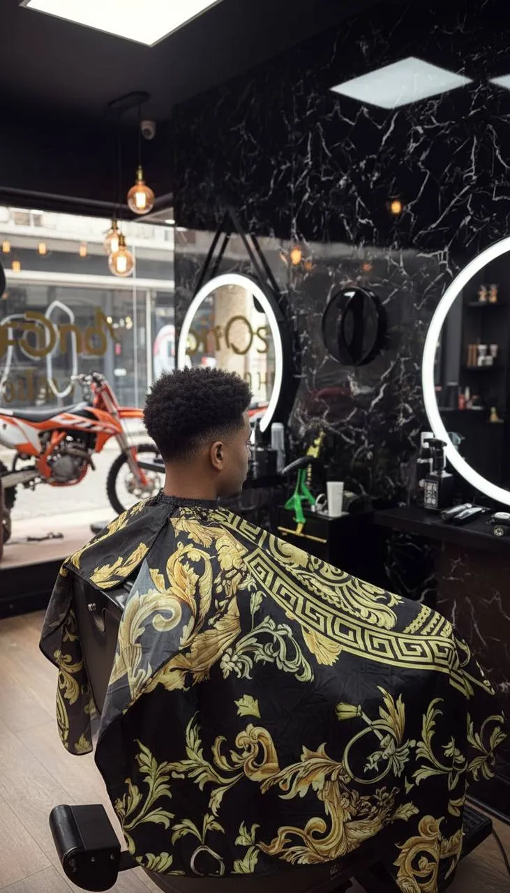 Coupe texturée sur cheveux bouclés, vue de dos